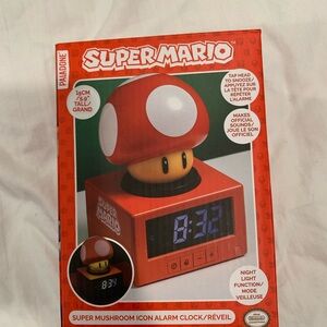 Super Mario Mushroom Alarm Clock NWT